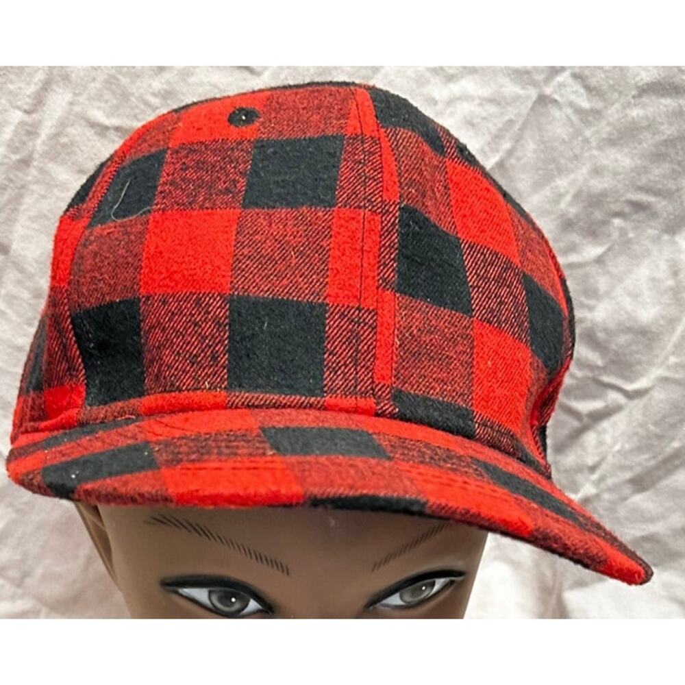 Red and Black Plaid Wuke Adjustable Hat/Cap Baseball Hat